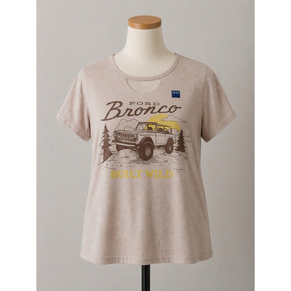 CATO NWT Women's Ford Bronco Built Wild Cutout Neck Graphic T-Shirt Medium